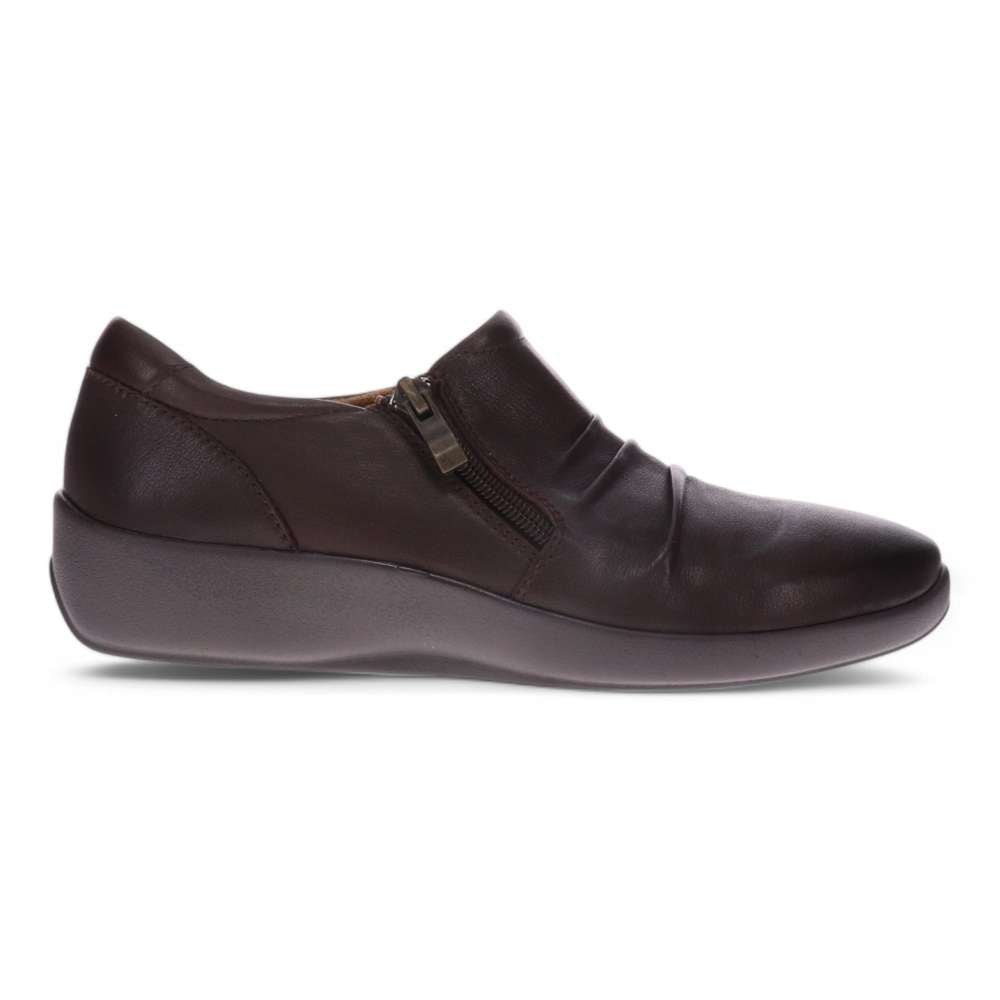 Katina Zip Loafer - Chocolate