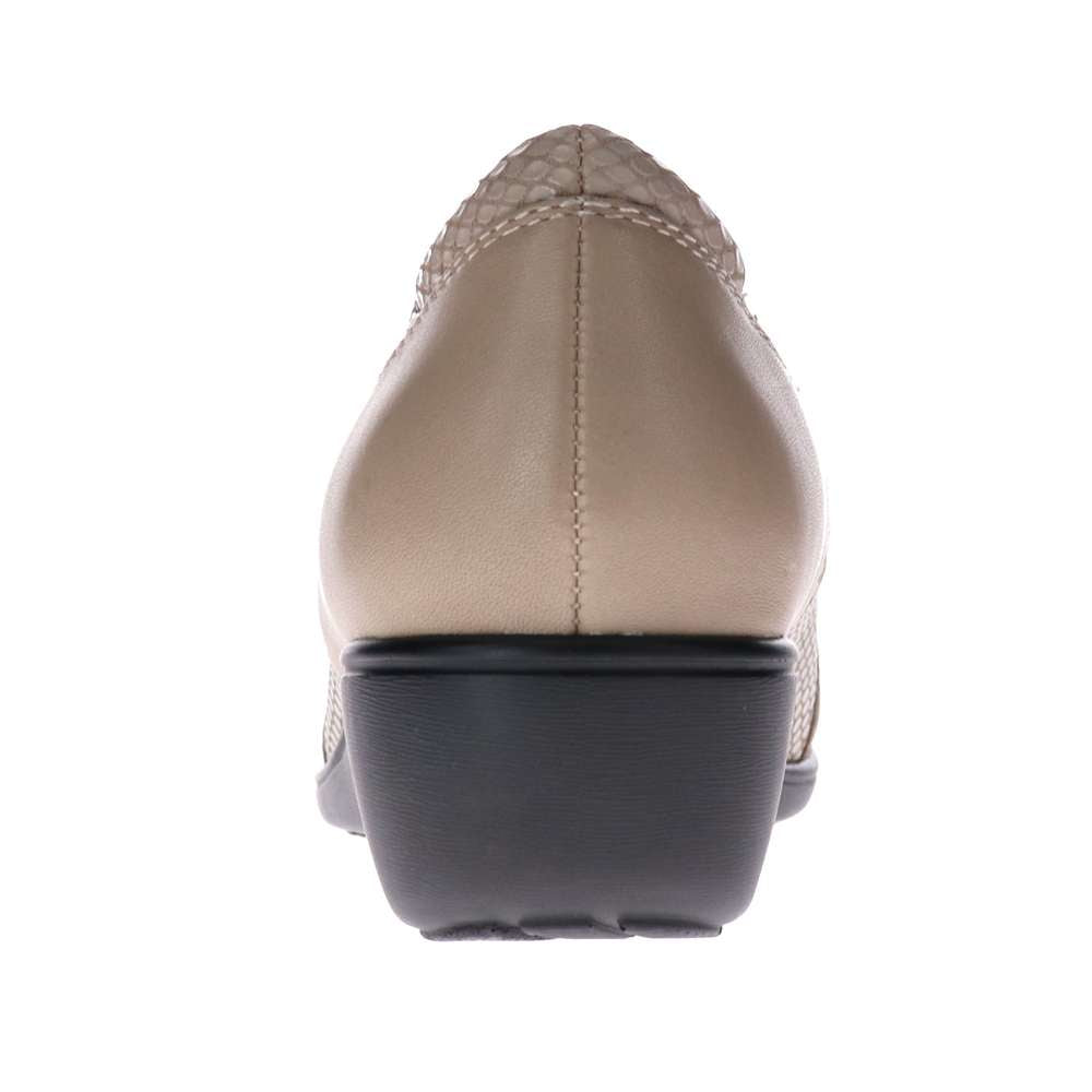 Kelly Wedge - Taupe Snake