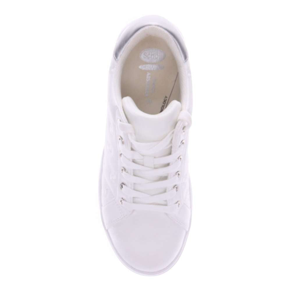 Paisley Floral Sneaker - White/Silver Patch