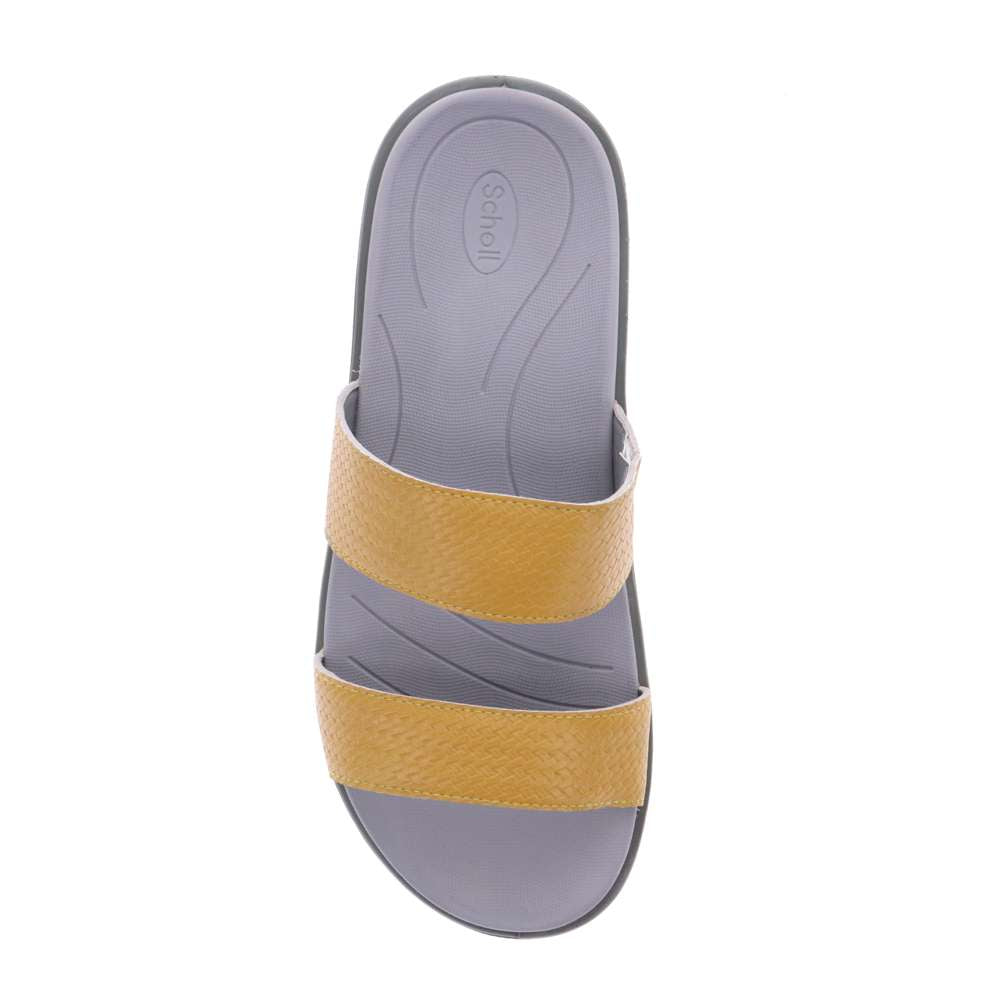 Penang Weave Slide Sandal - Yellow