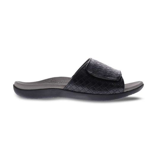 Samos Weave Slide Sandal - Black