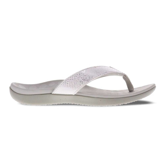 Sonoma Snake Toe Post Sandal - White/Silver Snake