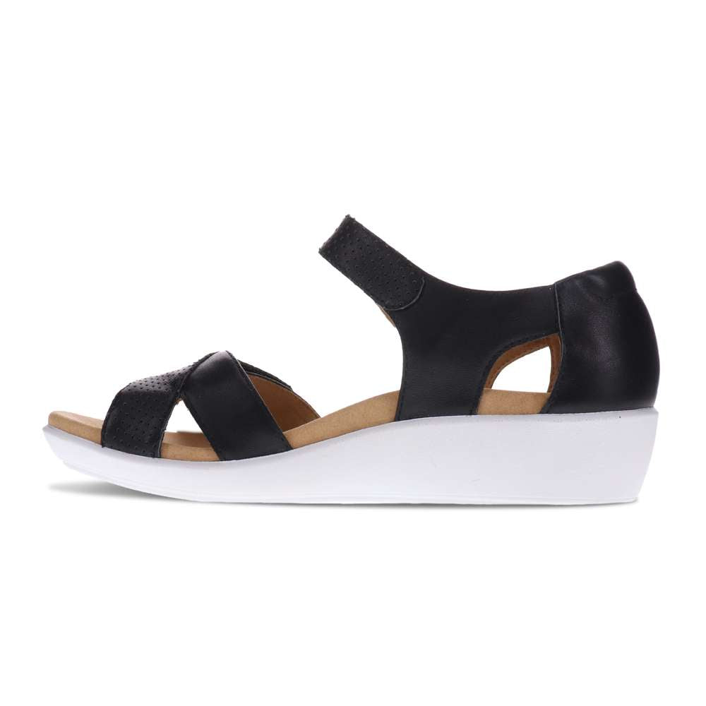 Taytay Wedge Sandal - Black/Black