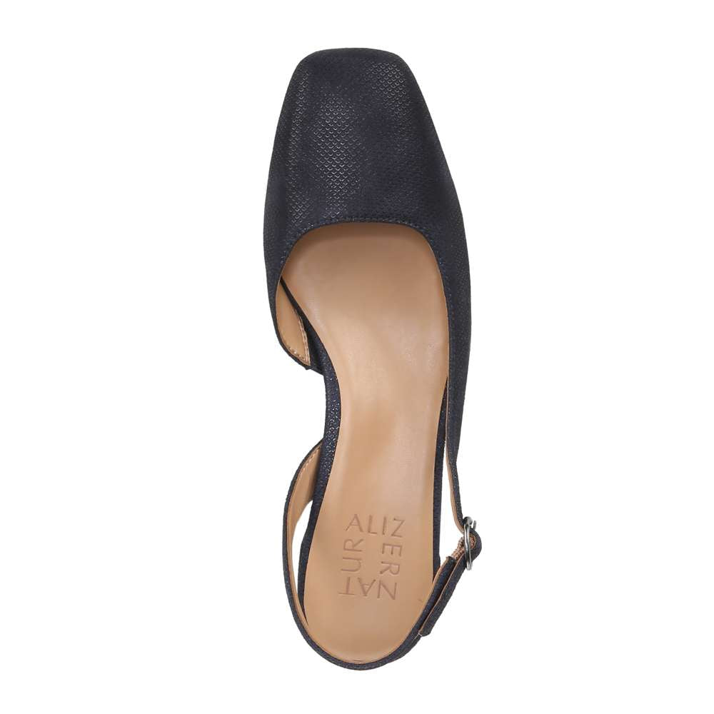 Jayla Sling Back Heeled Sandal - Istmo Navy