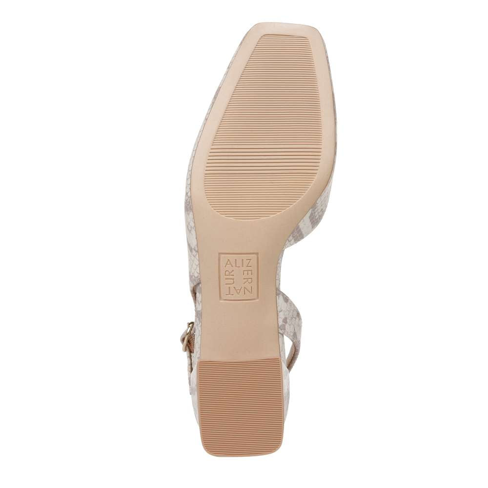 Jayla Sling Back Heeled Sandal - White Multi