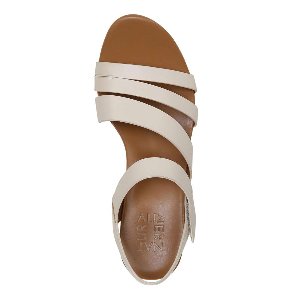 Cynthia Wedge Sandal - Porcelain