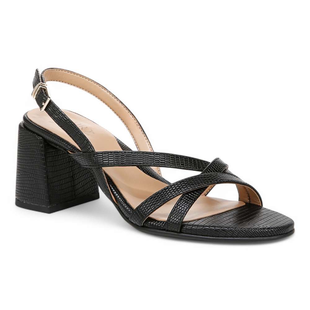 Demi Block Heel Dress Sandal - Black Lizard Comfort Co Shoes Singapore Demi Block Heel Dress Sandal - Black Lizard Comfort Co Shoes Singapore