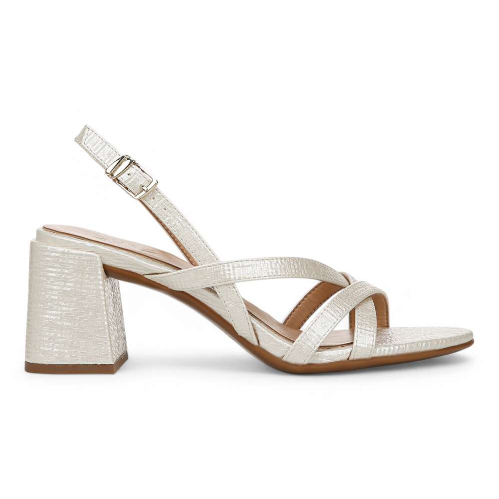 Demi Block Heel Dress Sandal - Pearl White