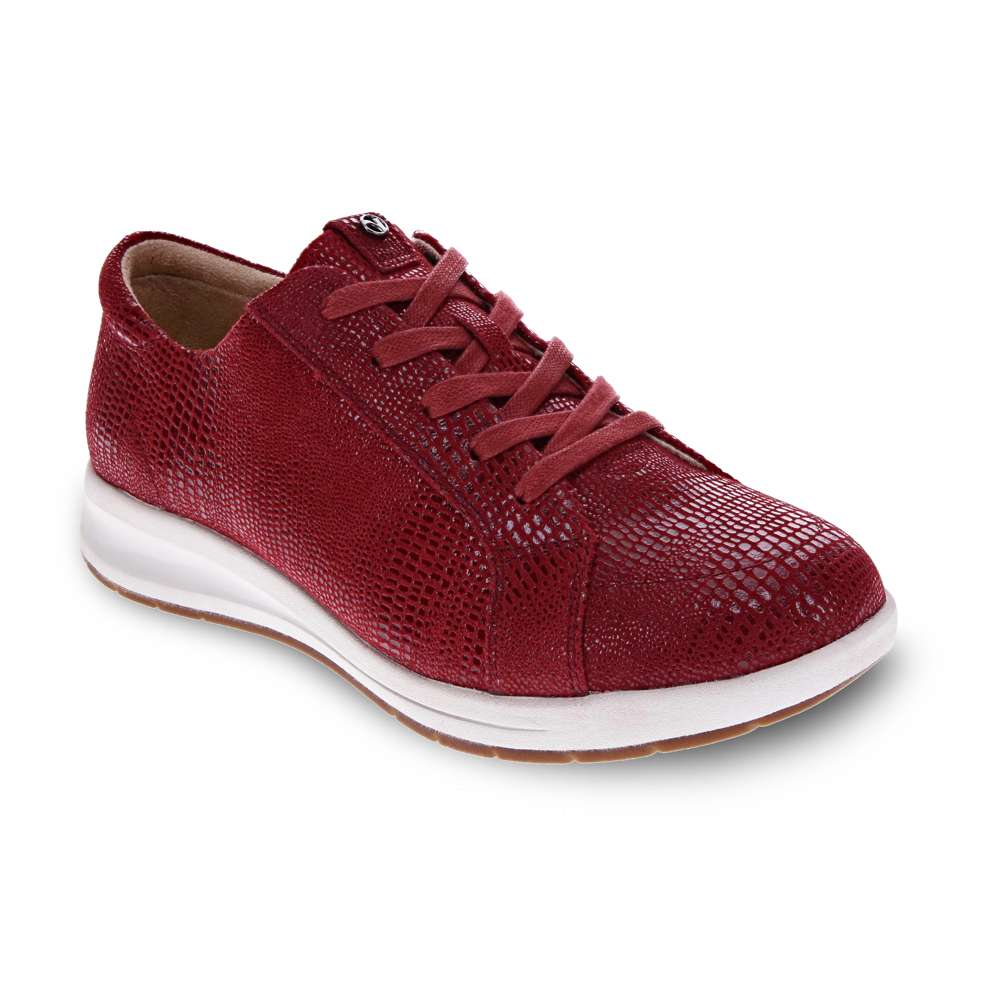 Athens Lace-Up Sneaker Cherry Lizard1
