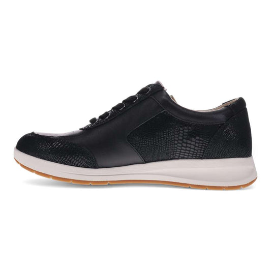 Boston Zip Sneaker - Black/Black Lizard Perf