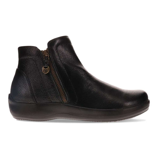 Charleston Zip Boot - Black Pebble