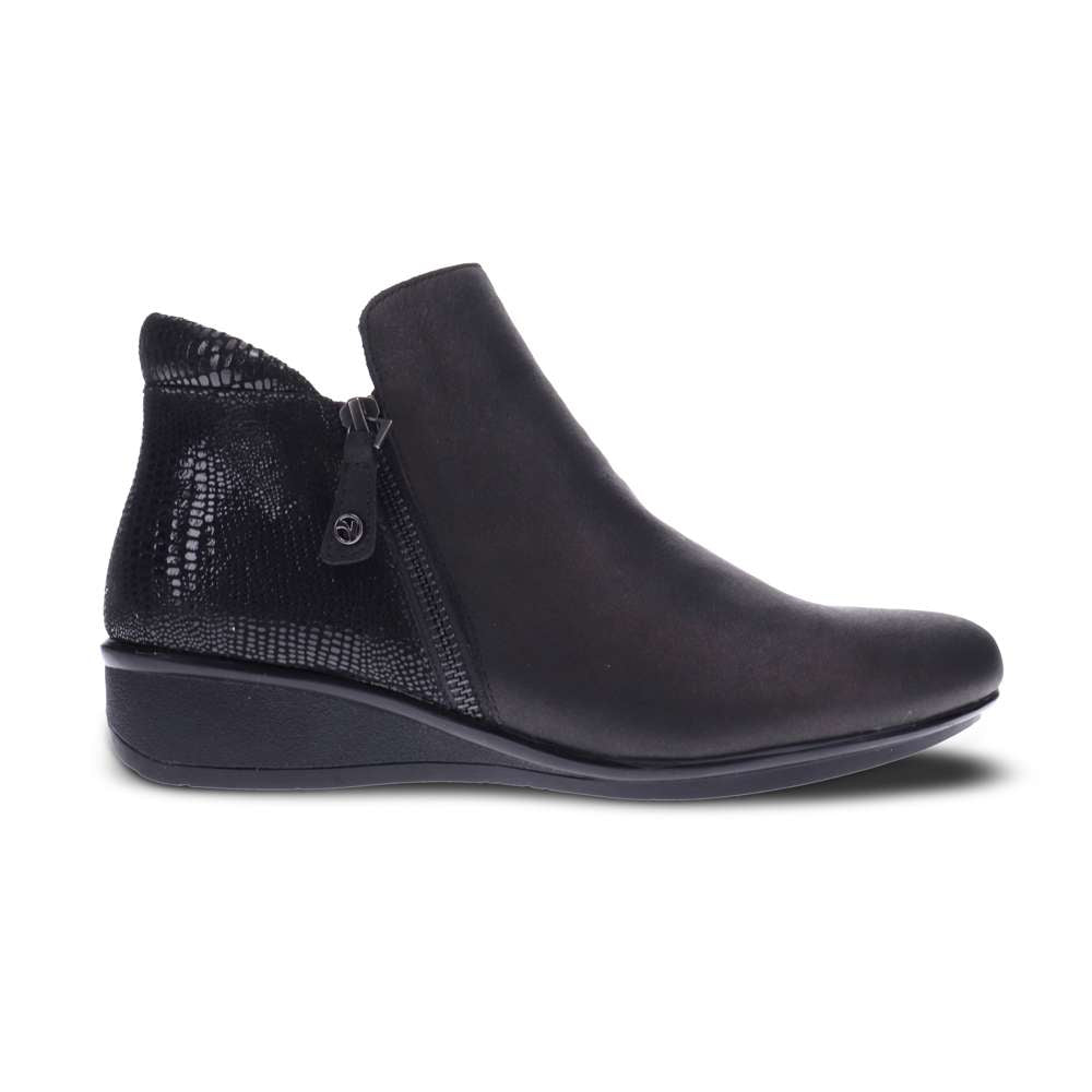 Damascus Boot - Onyx/Black Lizard