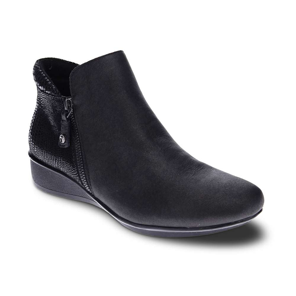 Damascus Boot - Onyx/Black Lizard