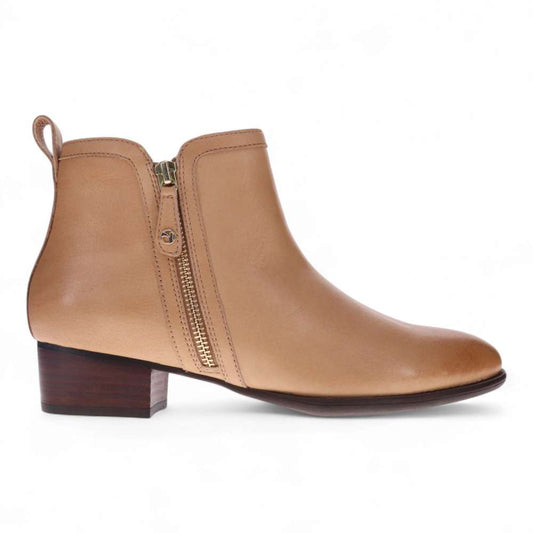 Houston Heeled Zip Boot - Fawn