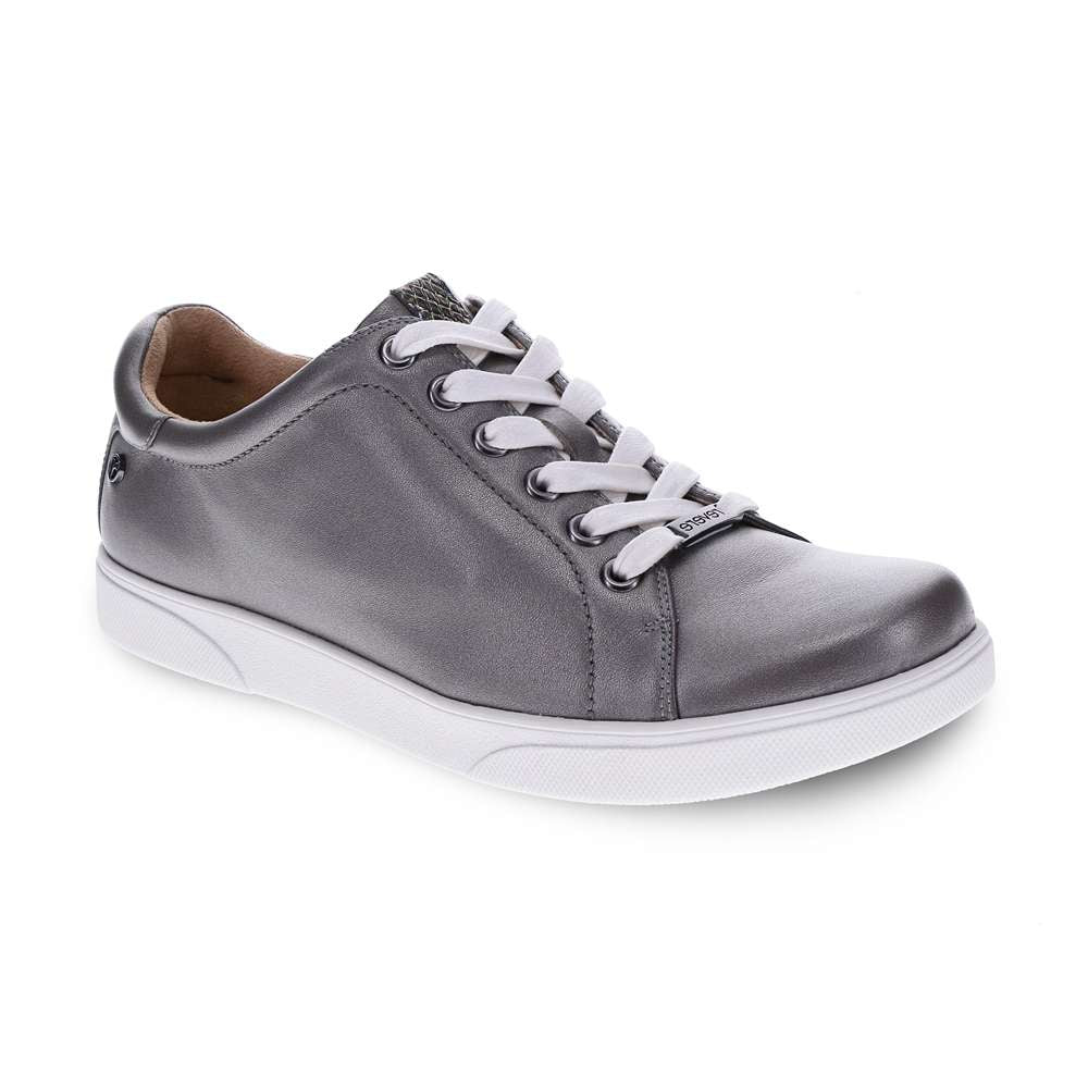 Limoges Lace-Up Casual Sneaker - Slate/Peacock Python