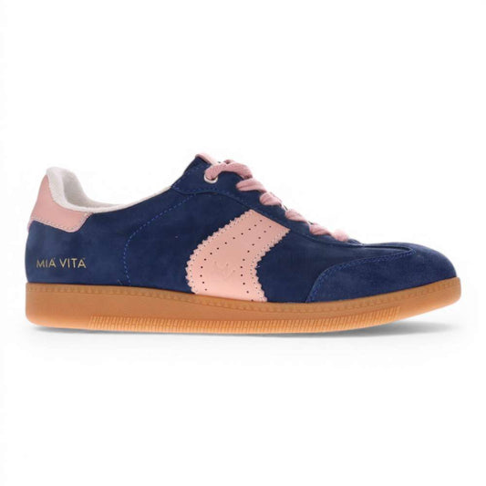 Ramona II Lace-Up Casual Sneaker - Royal Blue/Blush