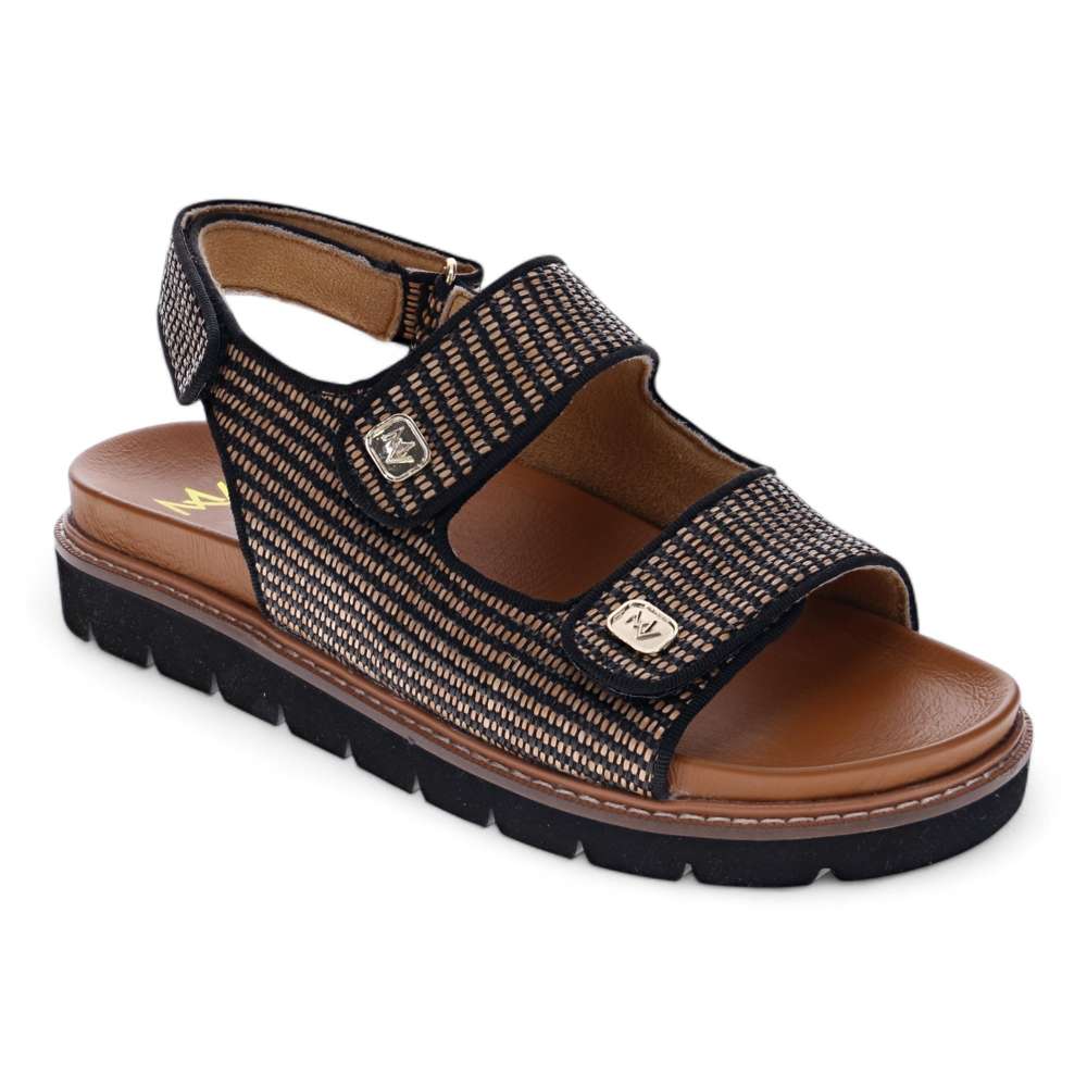 Dakota Sandal - Black Raffia