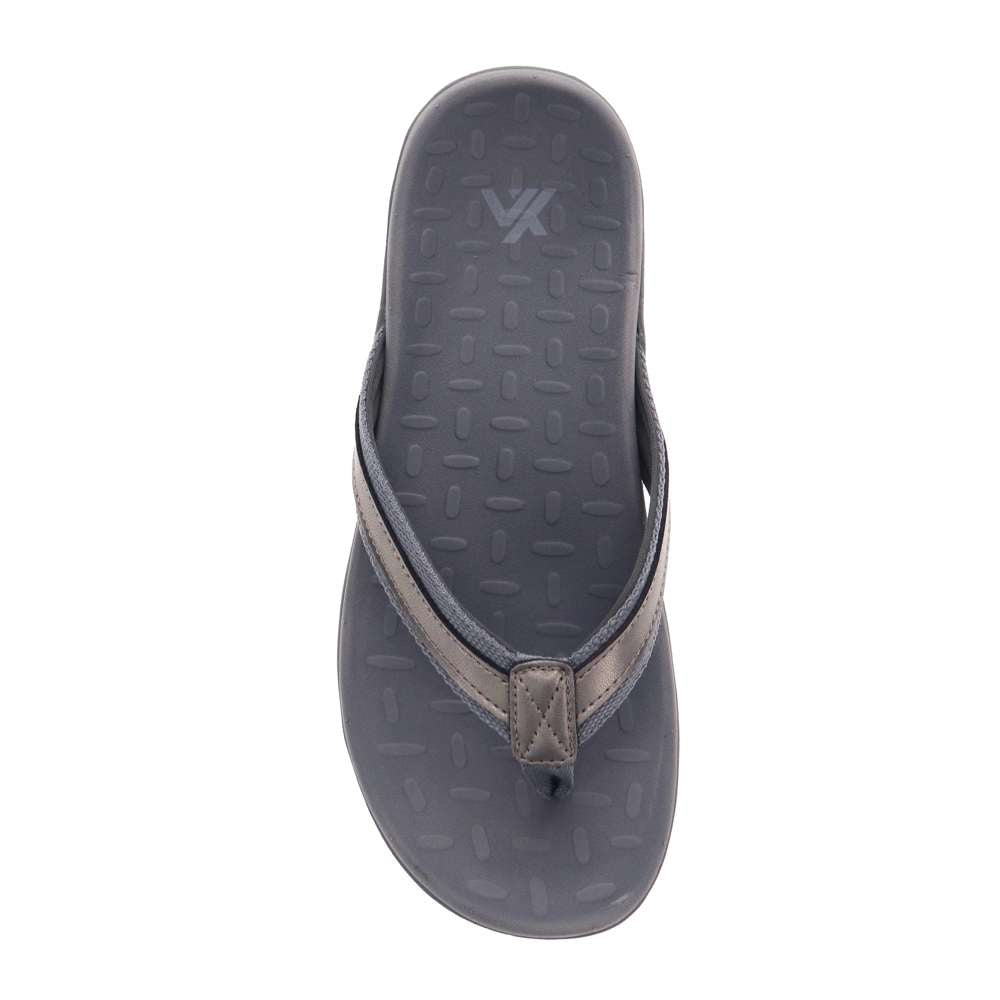 Focus Women's Toe Post Sandal - Pewter Metallic