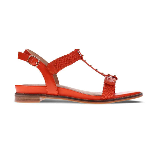 Olympia Adjustable Sandal - Tangerine