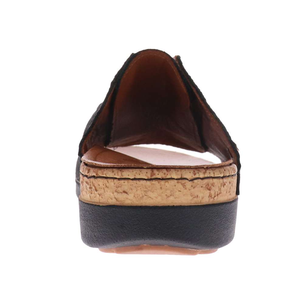 Antalya Slide Sandal - Black Linen