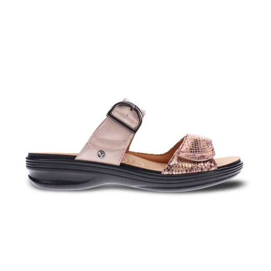 Calais Slide - Champagne/ Bronze Snake