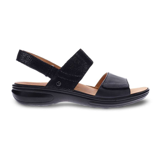 Como Adjustable Slingback Sandal - Black Lizard