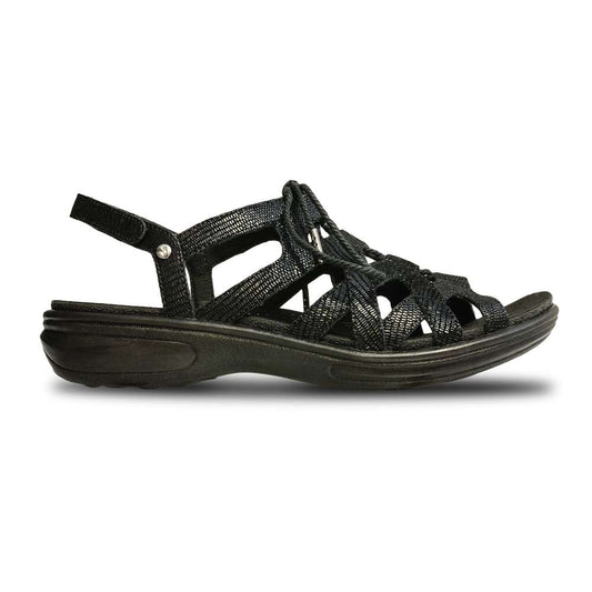 Malibu Ghillie Sandal - Black Lizard