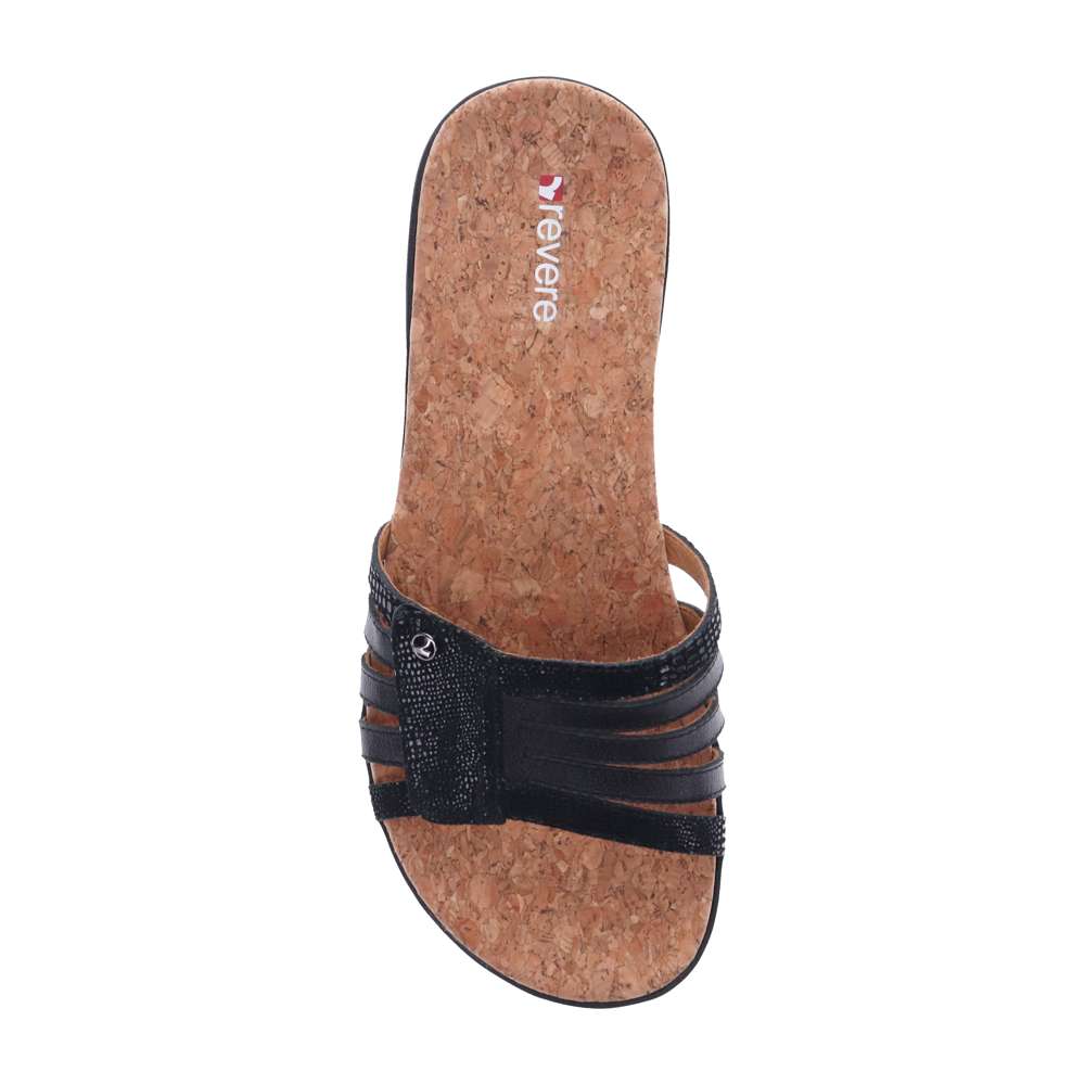 Peru Slide Sandal - Black Lizard