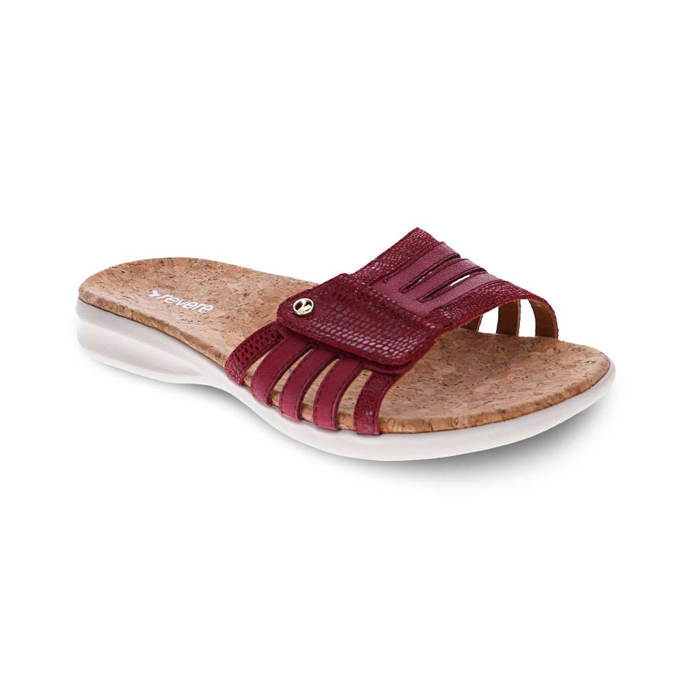 Peru Slide Sandal - Cherry Lizard