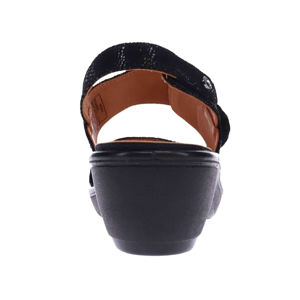 Rosario Wedge - Black Lizard