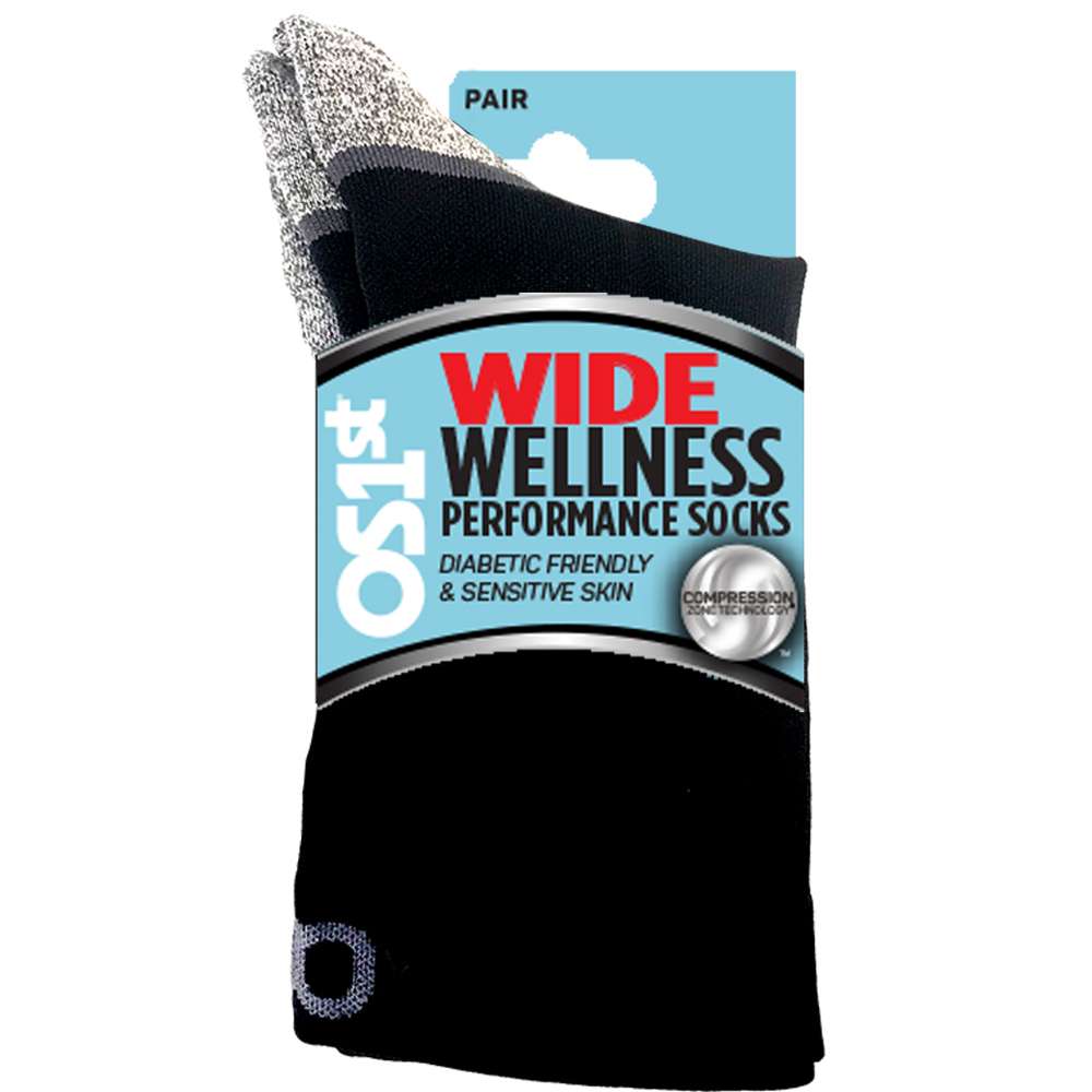 WIDE Crew Wellness Performance Sock (WP4+) - Black