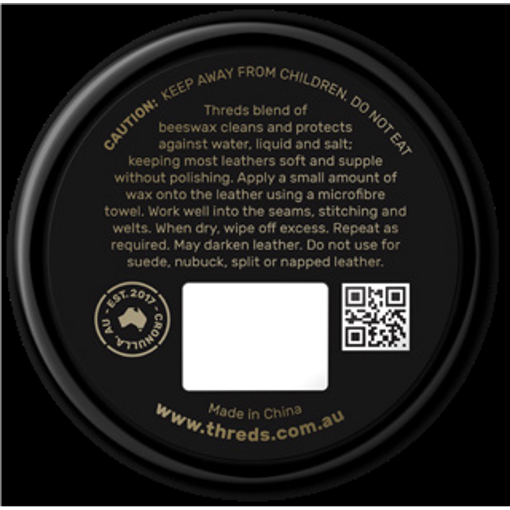 LEATHER PROOF, PROTECT AND NOURISH BEESWAX - Clear