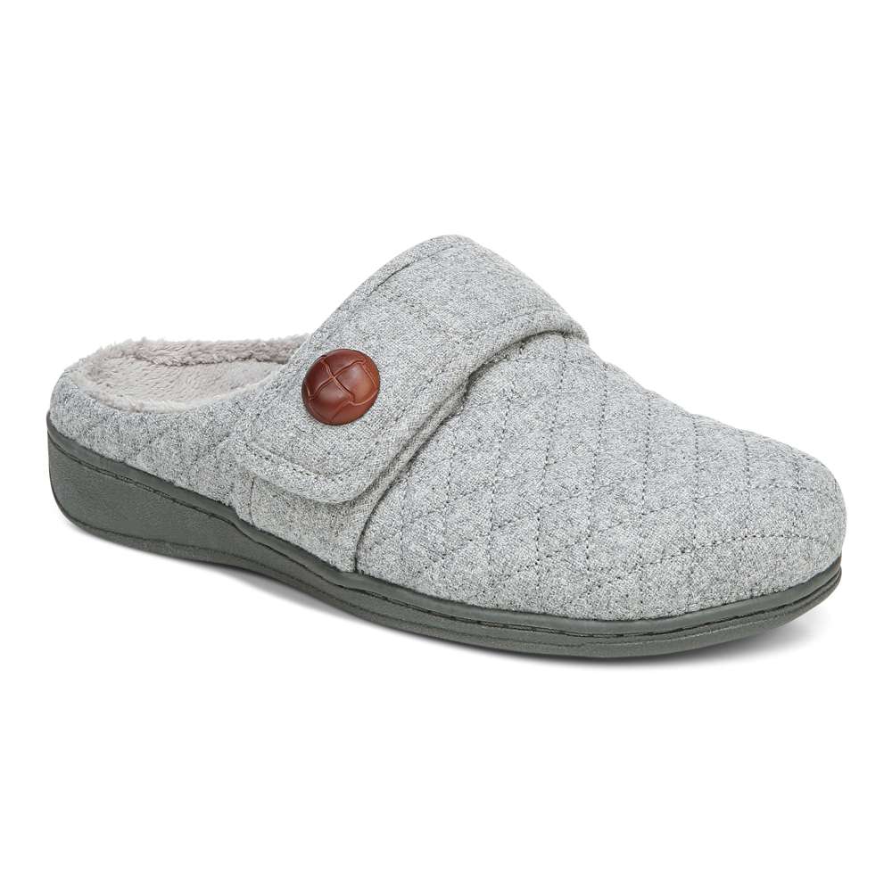 Carlin Mule Slipper - Light Grey
