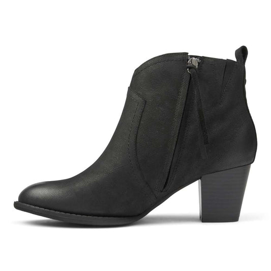 Raina Heeled Ankle Boot - Black
