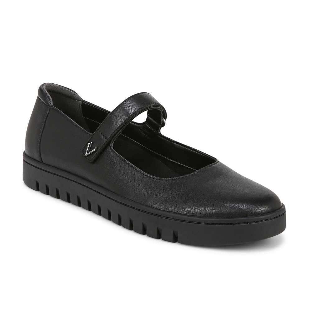 Uptown Maryjane - Black Leather