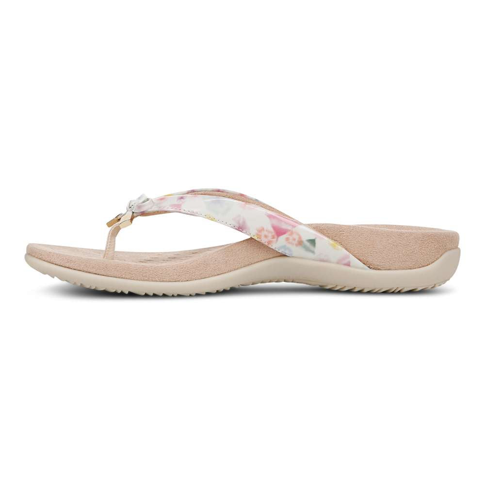 Bella Toe Post Sandal - Cream Poppy