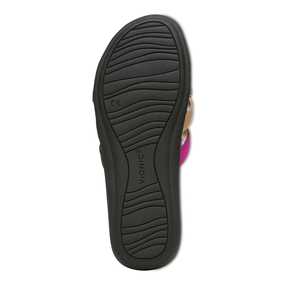 Dava Slide Sandal - Beige/Black