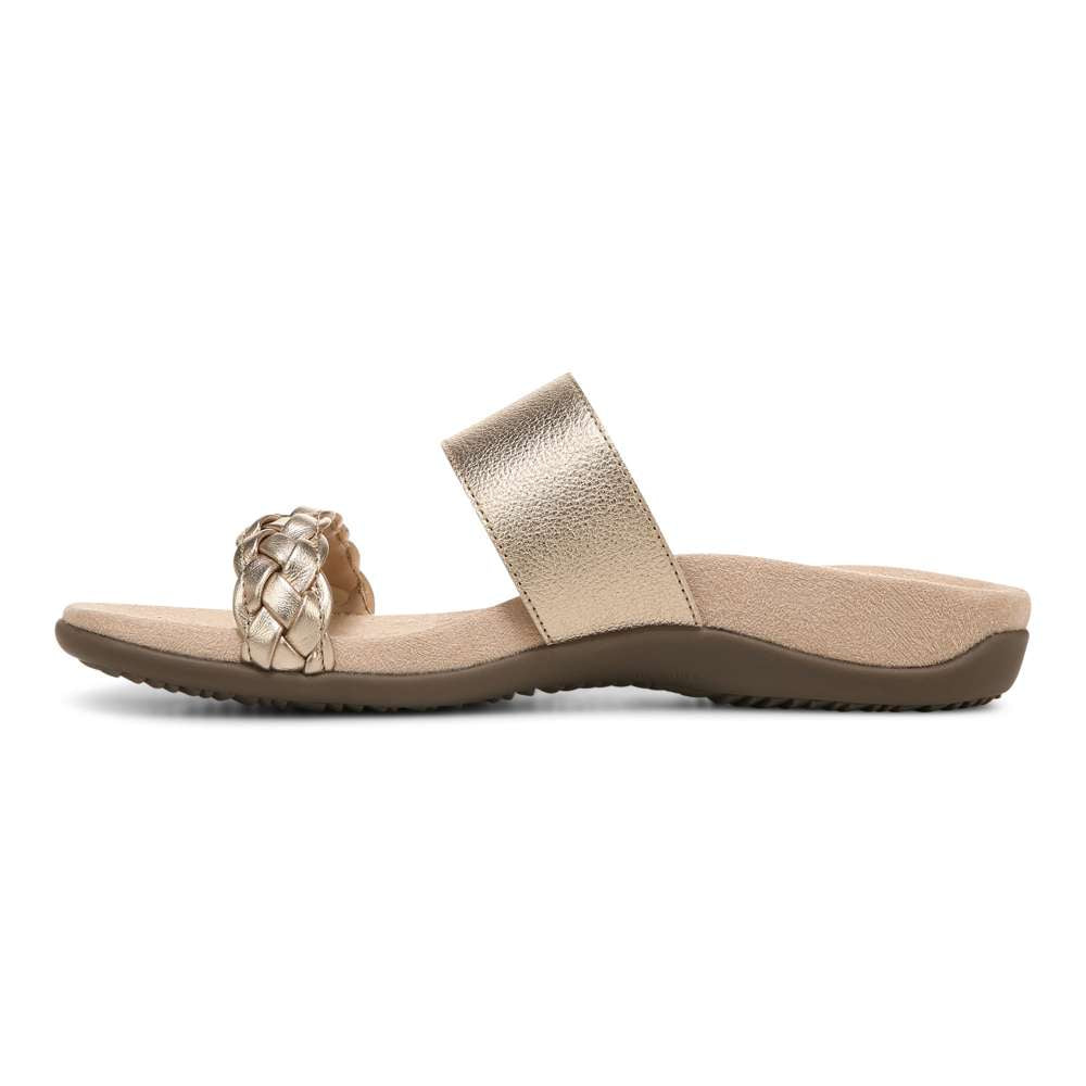 Jeanne Slide Sandal - Gold