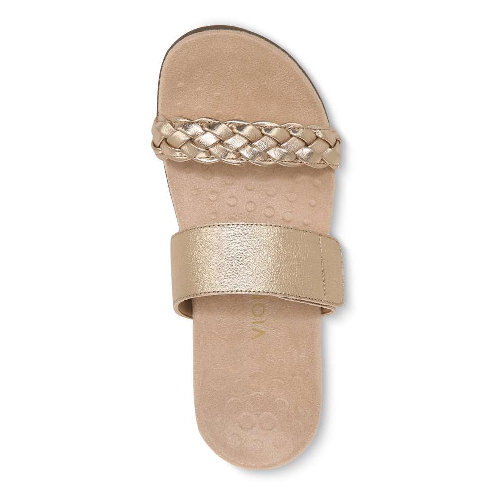Jeanne Slide Sandal - Gold