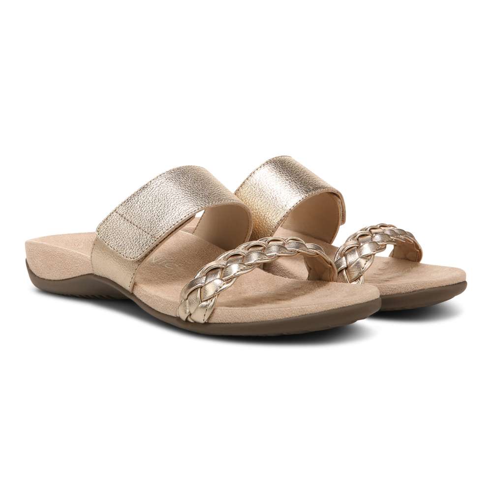 Jeanne Slide Sandal - Gold