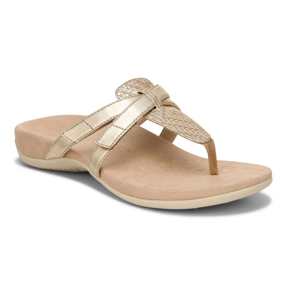 Karley Toe Post Sandal - Gold