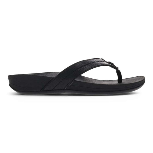 Allora Smooth Toe Post Sandal - Black