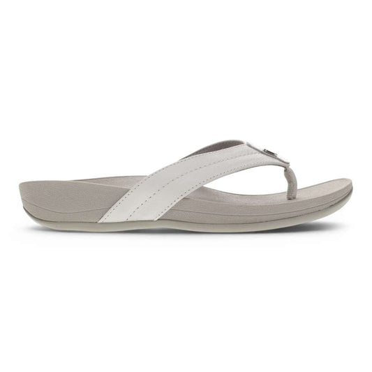 Allora Smooth Toe Post Sandal - White