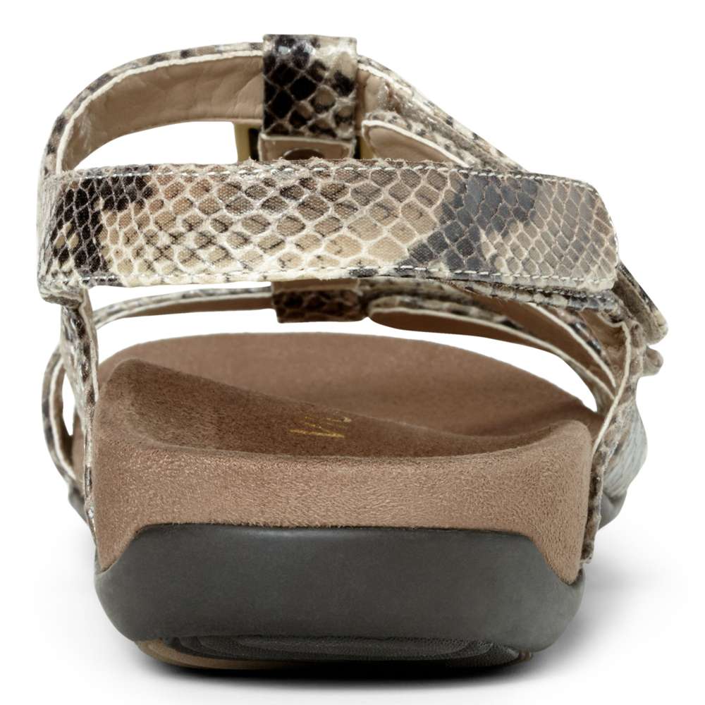 Amber Adjustable Sandal - Natural Snake