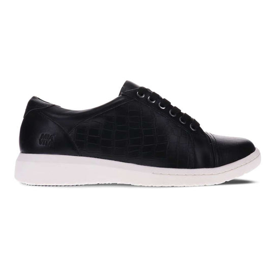 Belinda Lace-Up Casual Sneaker - Black Croc