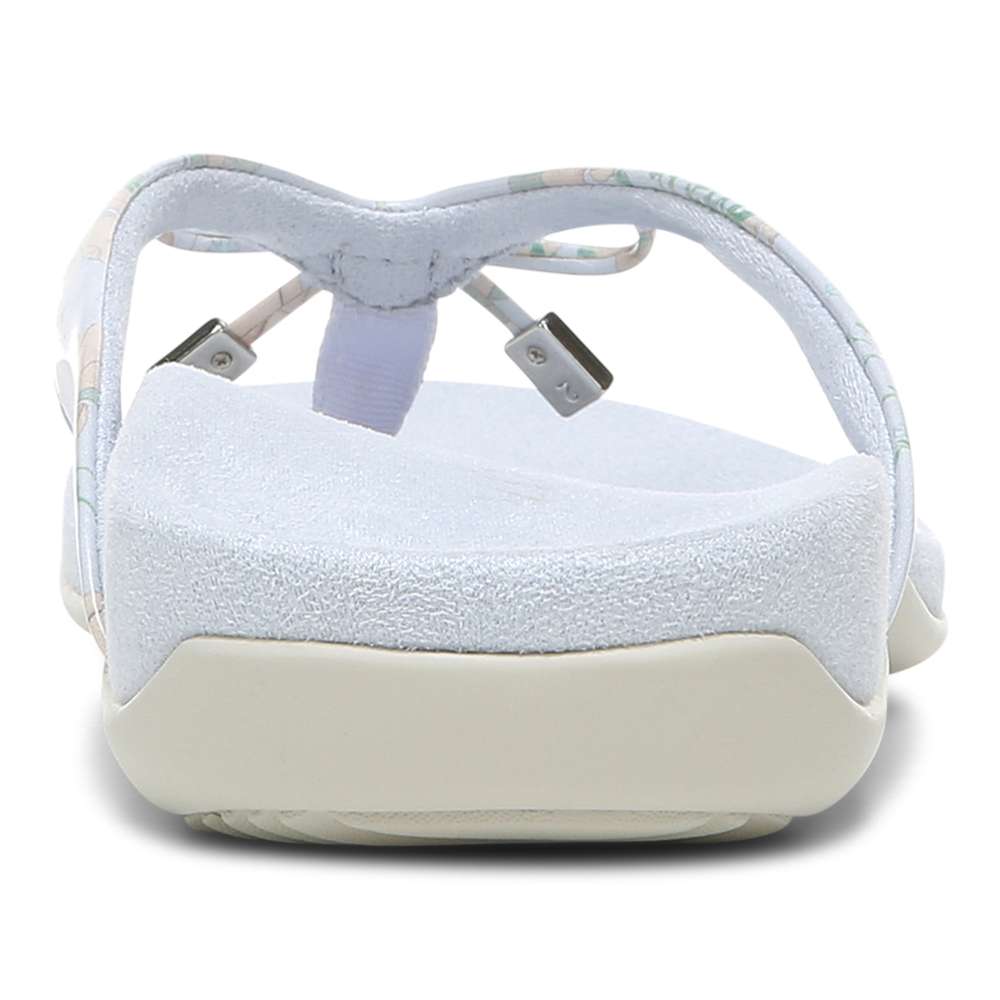 Bella Toe Post Sandal - White/Blue