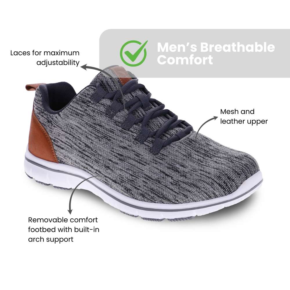 Hudson Lace-Up Sneaker - Grey Marle