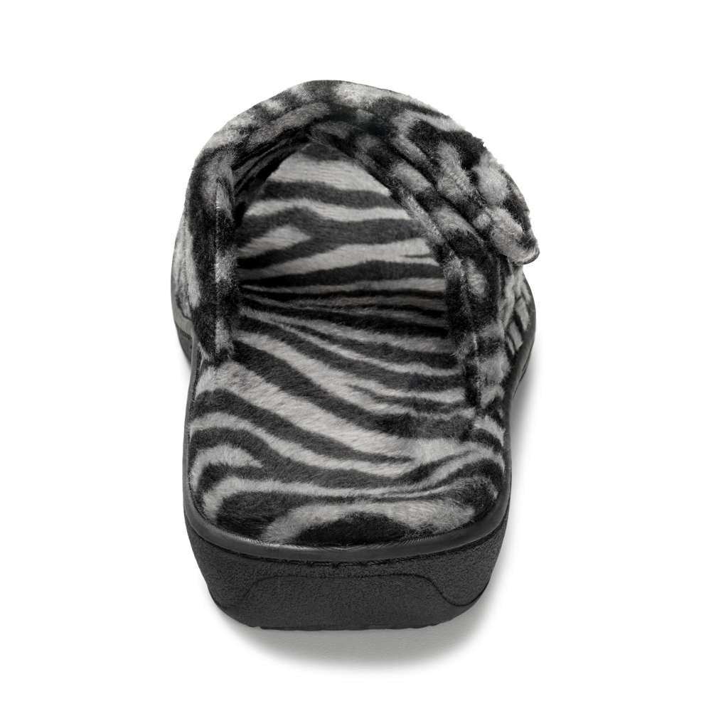 Relax Slipper - Dark Grey Zebra