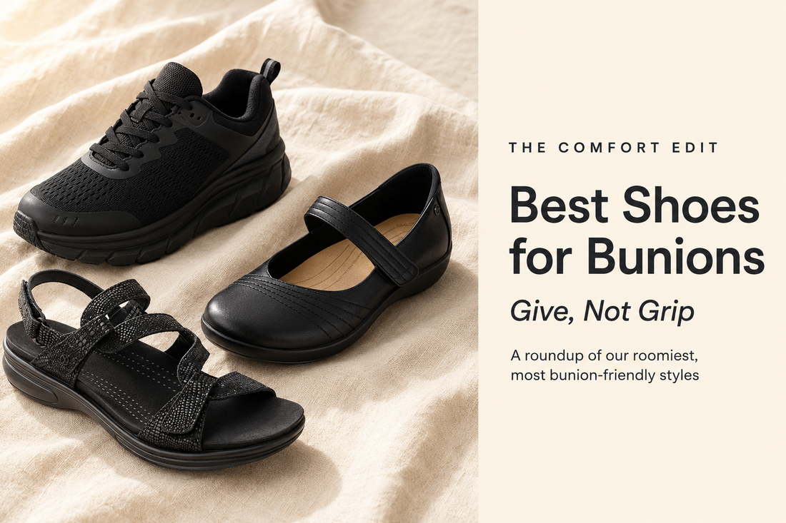 Editorial cover for the best shoes for bunions guide