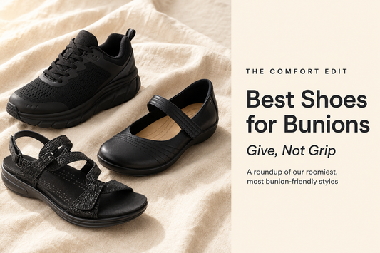 Editorial cover for the best shoes for bunions guide